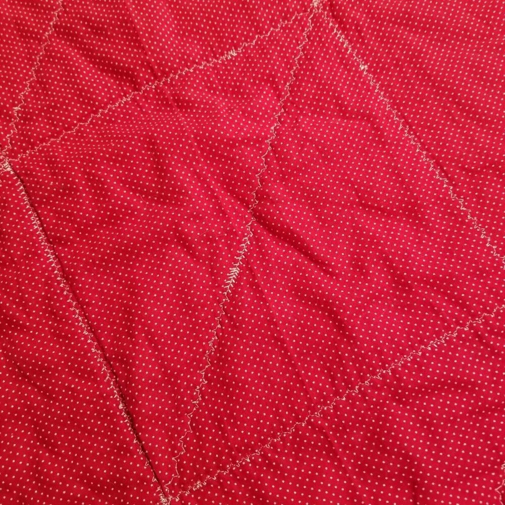 vtg‎ handmade mickey mouse quilt blanket throw crib 36x51